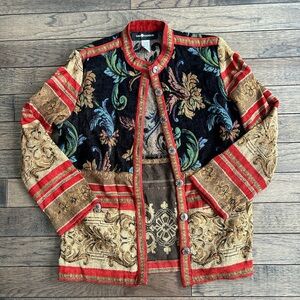 Vintage Colorful Tapestry Jacket size 8